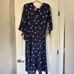 Gorgeous Navy polka dot dress